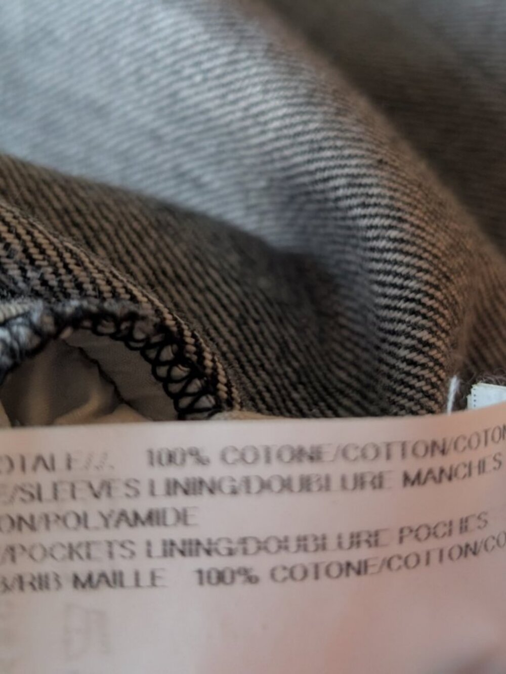 Rick Owens DRKSHDW Batik Bleach Cropped Denim Jacket, One Size